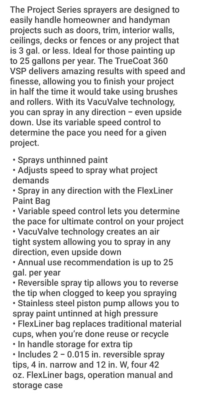 Graco 360vsp Paint Sprayer
