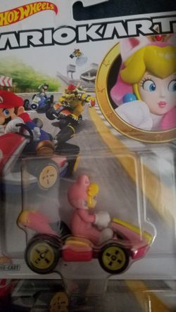 Hot Wheels Mario Kart Cat Peach Standard Car Play Vehicle 