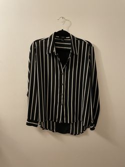 Striped Button Up Blouse