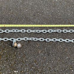 10 ft Heavy Duty Steel Chain, 1/2 Inch Link