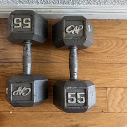 55lb Cast Iron Dumbbells 