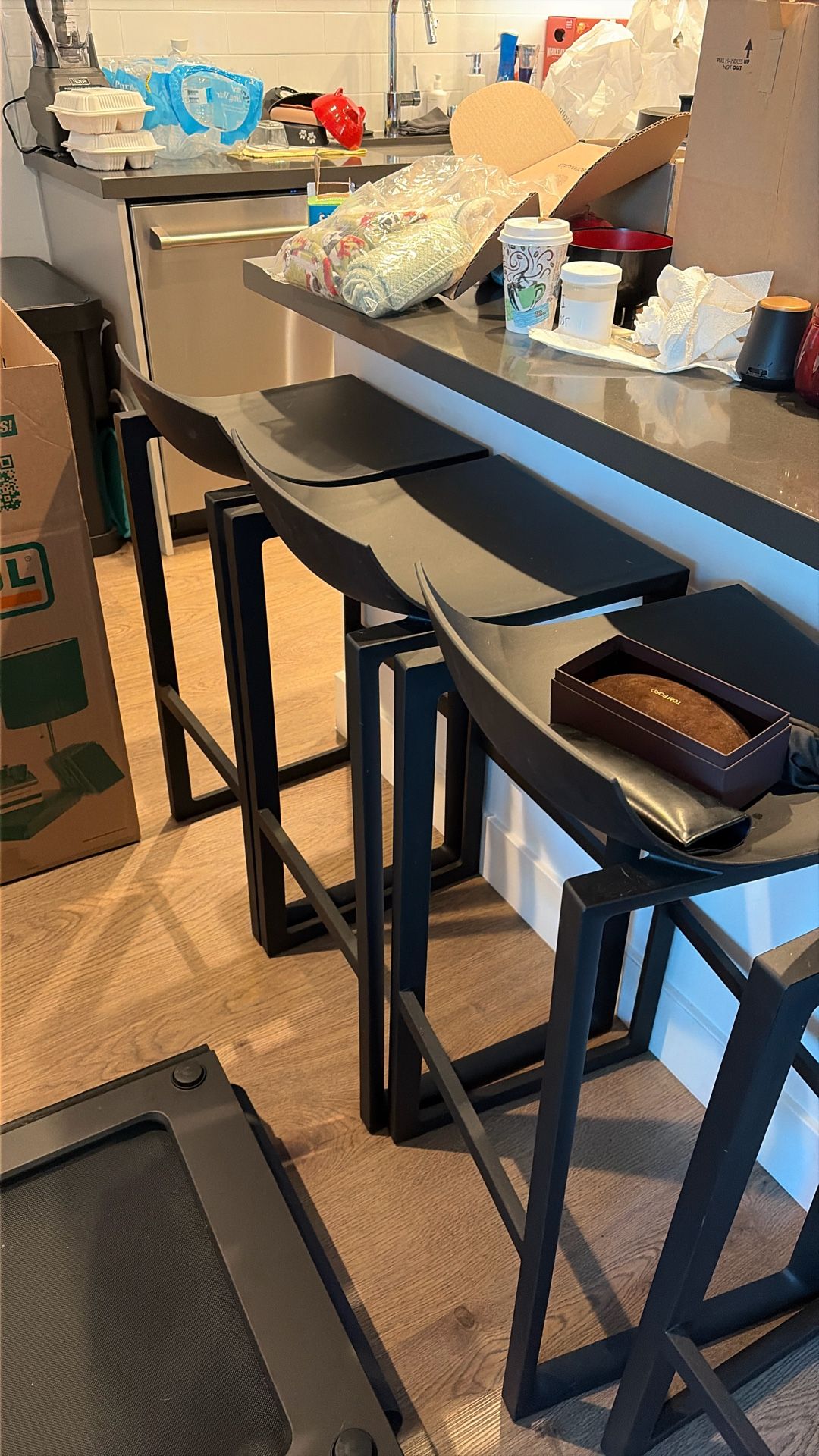 2 Black Kitchen Stools