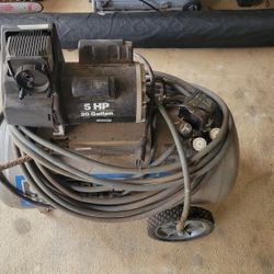 Campbell Hausfeld Electric 5HP 20 Gallon Air Compressor With Hose