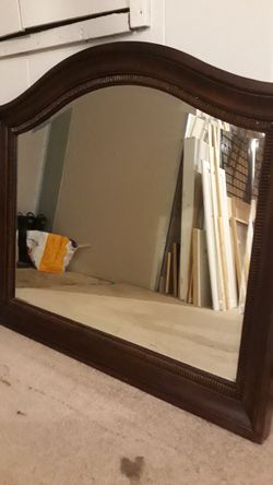 Beautiful 46 by 39 mirror heavy frame full solid wood