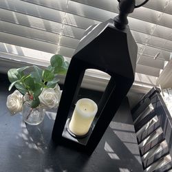 Iron Lantern Candle Holder