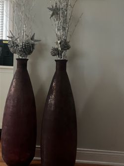 Tall glass vases