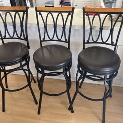 3 Swivel Stools