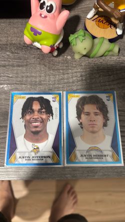 Panini Justin Jefferson and Justin herbert /299 blue