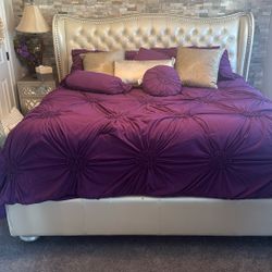 Diamond Studded Headboard  With Bed Frame Optional