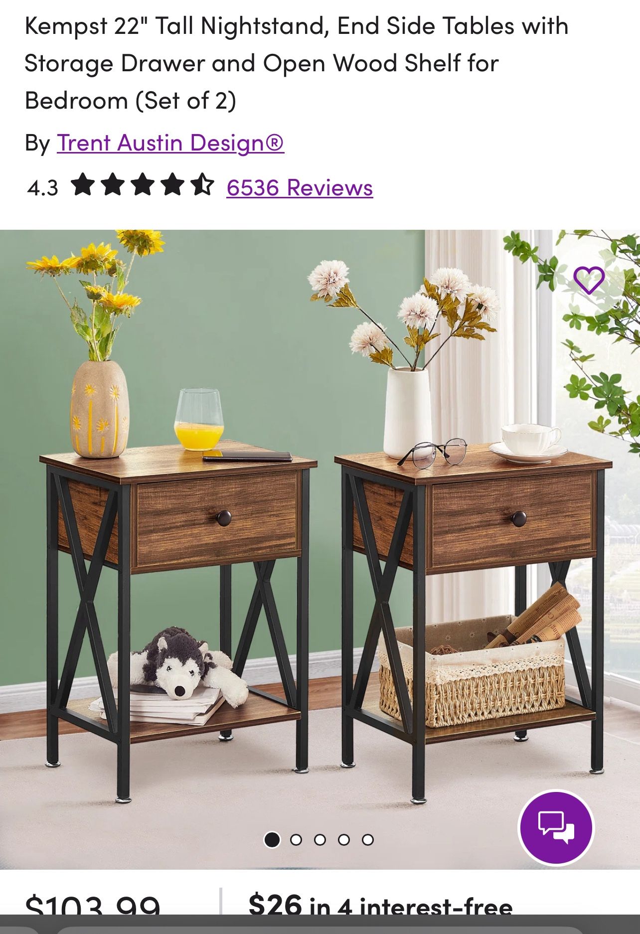Two End/bedside Tables
