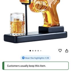 Decanter with 2 shot glasses