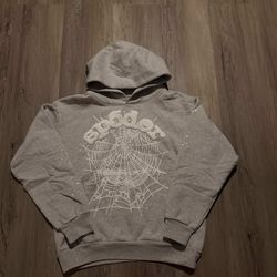 Grey n white Sp5der hoodie