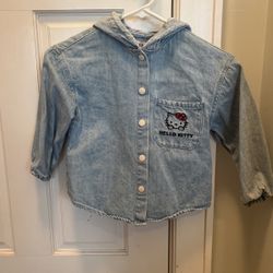 Zara Hello Kitty Denim Jacket Size 4-5 Years Old 