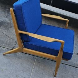 Vintage Chair Mid Century Chair Authentic Fabric Please Check Out Pic 