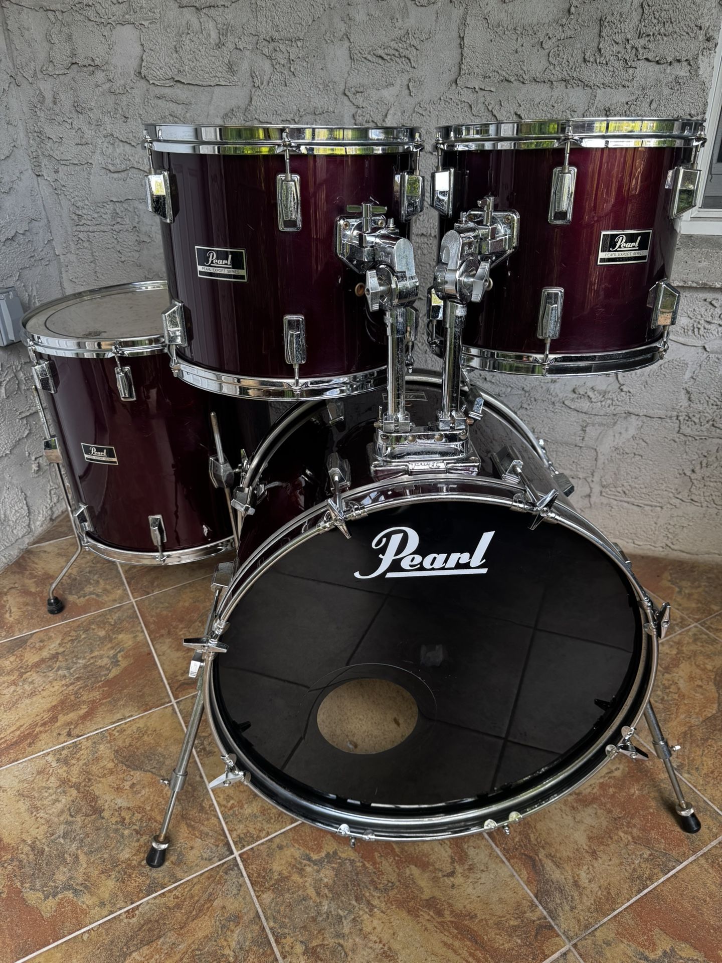Vintage 1980s Pearl Export Drum Kit