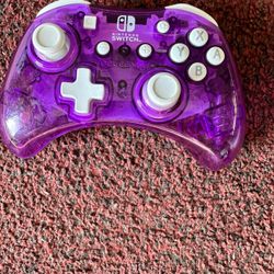 Purple Transparent Nintendo Switch Controller