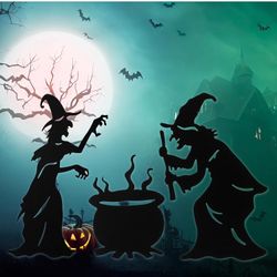 Halloween Witch Yard Decorations Witch Silhouette Yard Halloween Witch Stakes