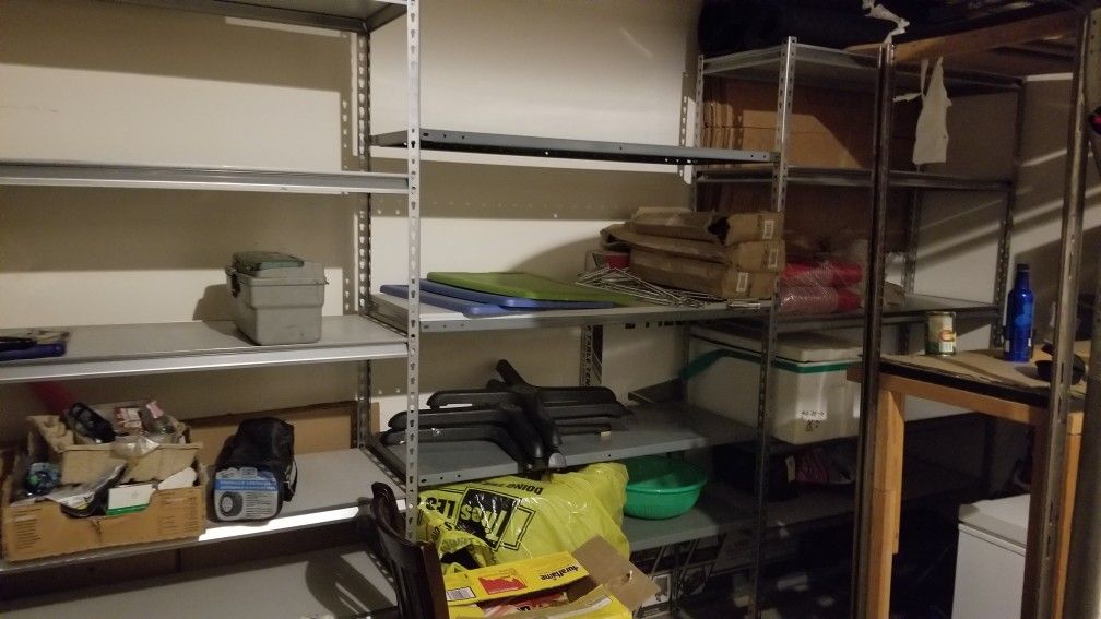 3 storage racks with middle attachments