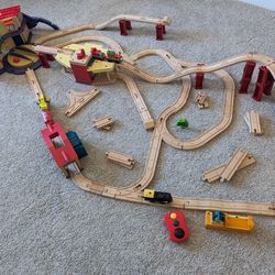 Wooden train set
