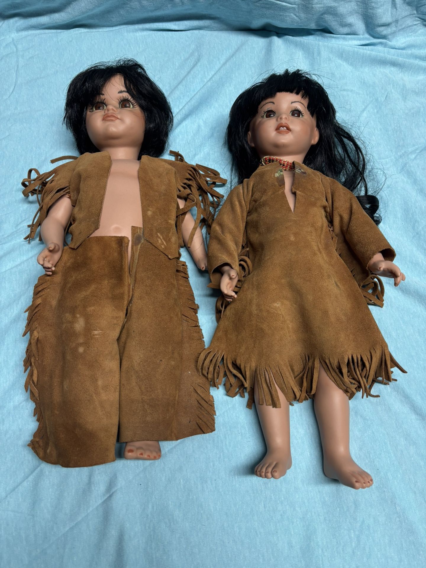 Porcelain Indian Girl & Boy