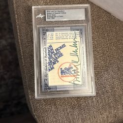 Autographed Baseball Card