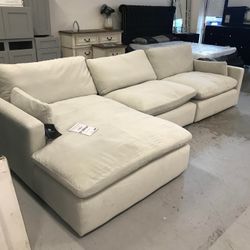 OM• $38 Initial • Brand New Sophie 3 Piece Sectional With Chaise 