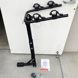 (New) $45 Tilt Folding 2-Bike Mount Rack Bicycle Carrier for 1-1/4” and 2” Hitch Cars 70lbs Capacity