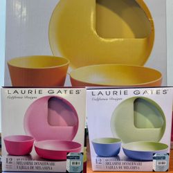 12 Piece melamine Dinnerware Set, Dish Set, Plate Set