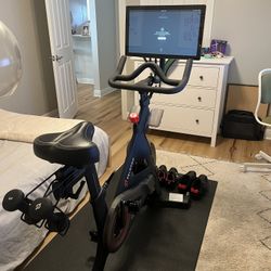 Peloton Bike, 2 Pairs Of Shoes