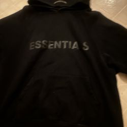 black essential hoodie 
