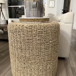 Woven Round Side Table 