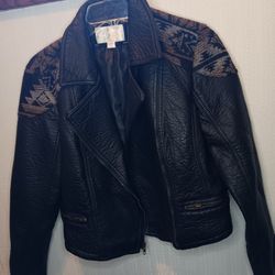 Cute BLACK FAUX BOMBER JACKET 