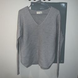 Wilfred Free Grey V-neck Sweater Size M