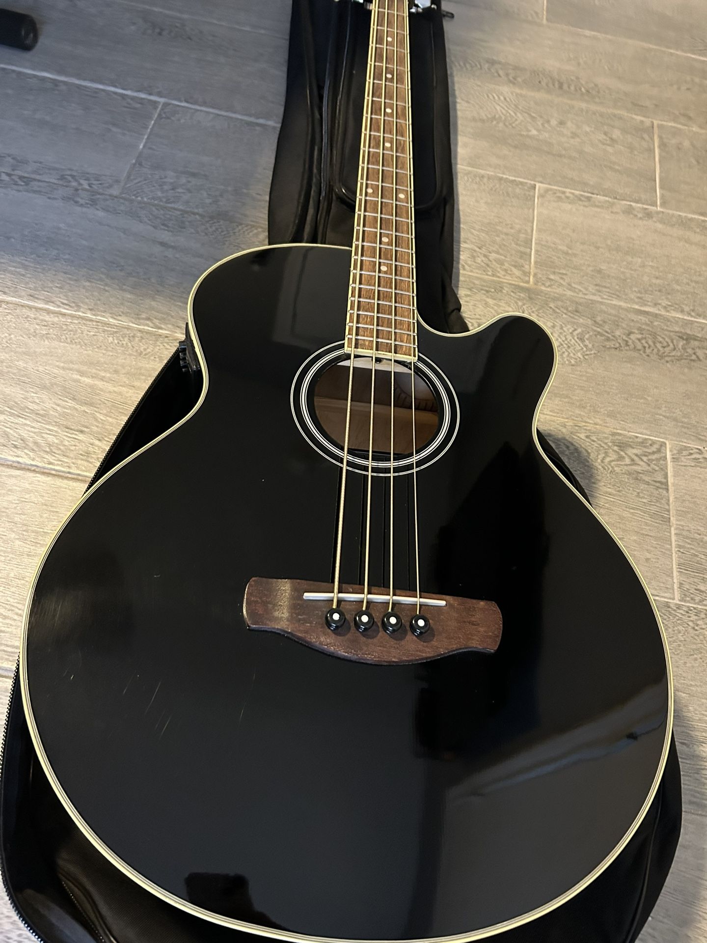 Ibanez AEB5E Acoustic-Electric Bass Guitar Black (case not included)