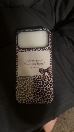 Leopard Print Phone Case with Scripture 17 pro max