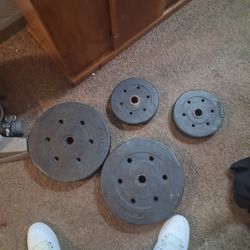 2/ 25lbs 2/10 lbs  2 /7lbs  2/ 5lbsweights