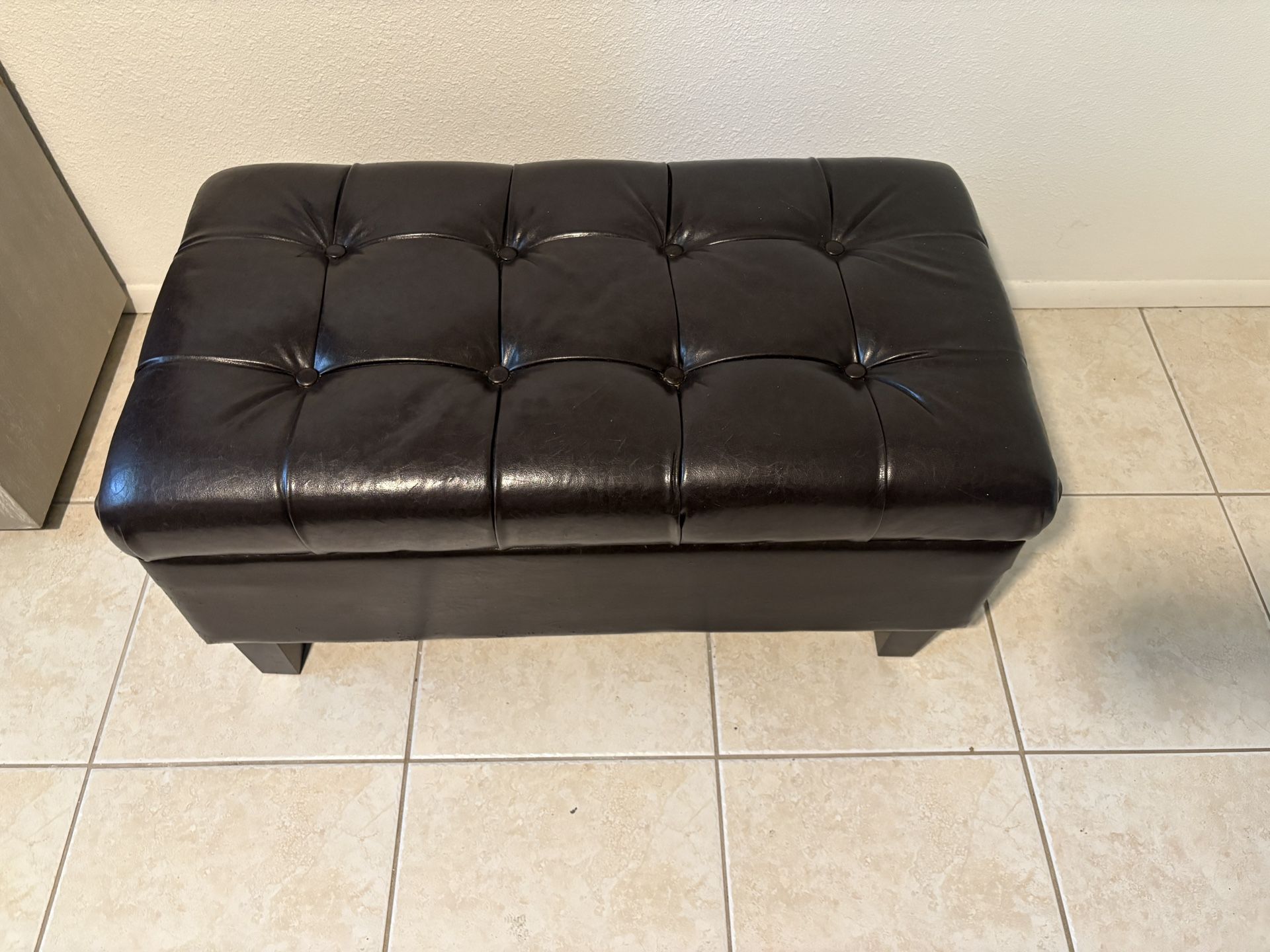 Leather Ottoman