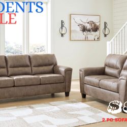 2 PC SOFA AND LOVESEAT 