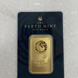 Perth Mint Australia 1oz Gold Bar 99.99%