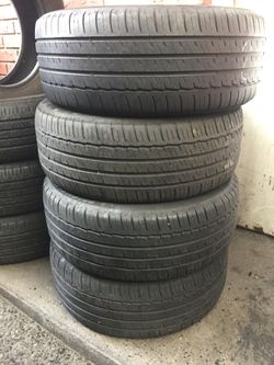 215/50/17 Michelin primacy set of 4 tires in great condition 60-70% tread 225$ for 4. Installation balance and alignment available but not included