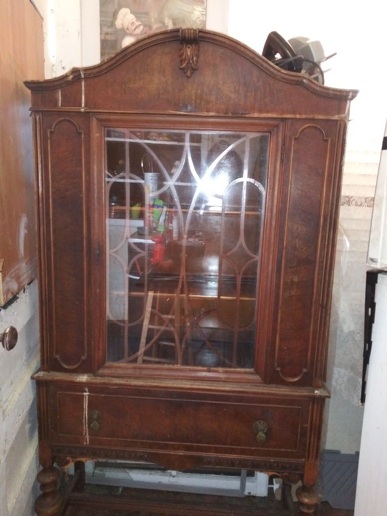Antique Hutch display cabinet