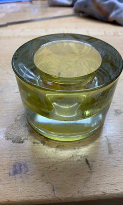 Glass candle holder from Italy