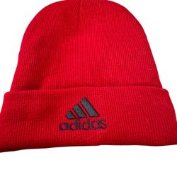 Adidas Unisex Red Cuffed Beanie 