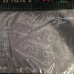 Walther PDP cleaning mat with diagram. 