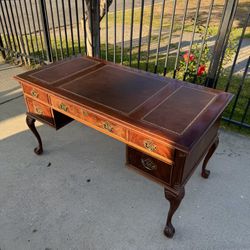Vintage Queen Anne Wood Writing Desk