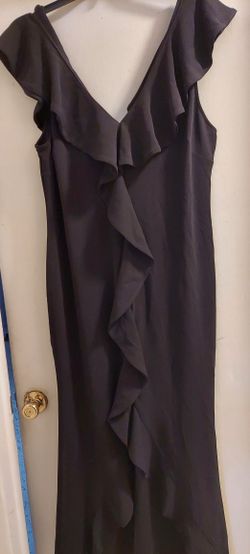 Black Long Dress Gown Side Split Size 3x