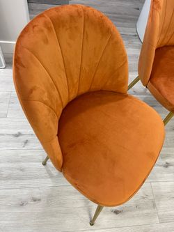 Velvet Dining Chairs Set of 6, Upholstered Mid Century Modern Dining Chairs, Armless Accent Chair