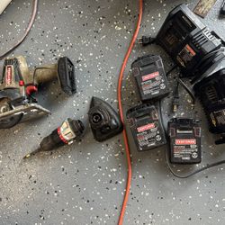 Craftsman Drill With 3 Batteries 