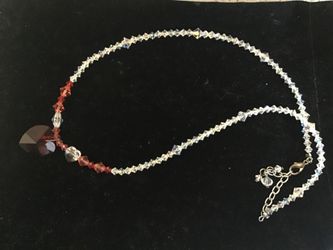 A red heart necklace