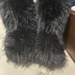 Black Fur Boots